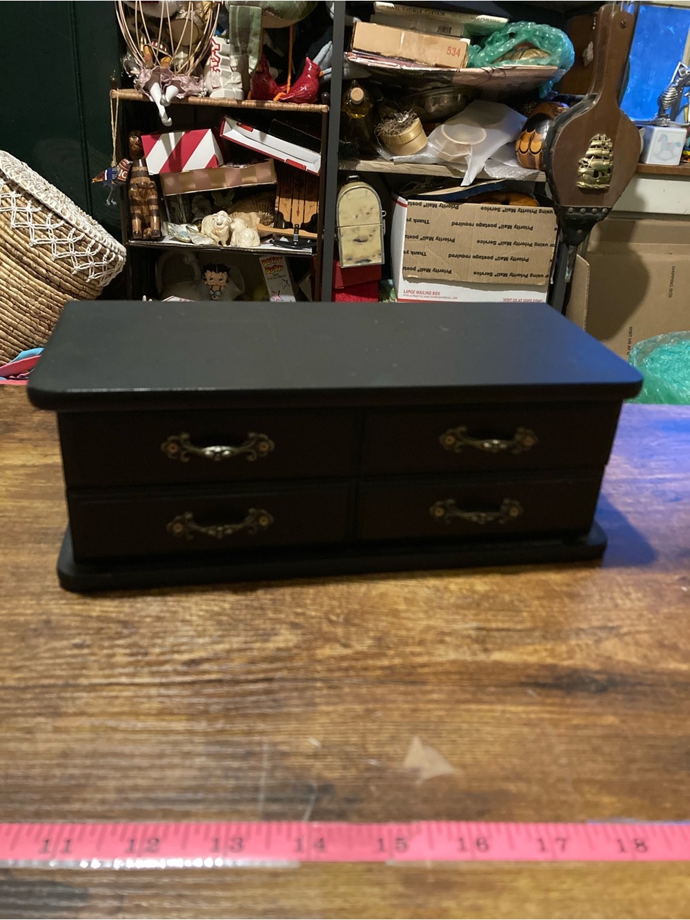 Black rectangular jewelry box